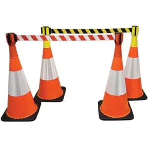 Safety barriers and cones